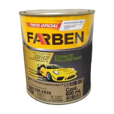536.1020 - Esmalte PU Acrílico - Branco Banchisa - Fiat 96 -  670 ml - Farben