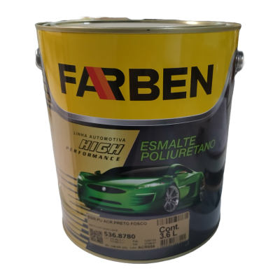 536.8780 - Esmalte PU Acrílico Preto Fosco - Farben