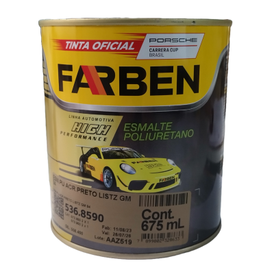 536.8590 - Esmalte PU Acrílico Preto Listz GM 94 - 600 ml -  Farben