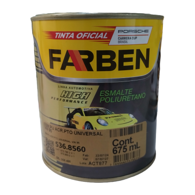 536.8560 - Esmalte PU Acrílico Preto Universal VW 95 - 600 ml - Farben