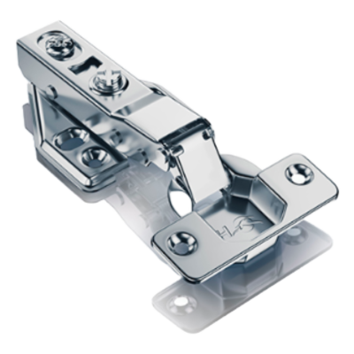 Dobradiça Curva com Amortecedor - Calço Fixo - HD