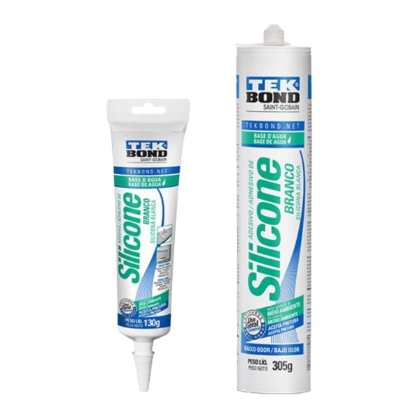 Silicone Base d'água Branco - Tek Bond