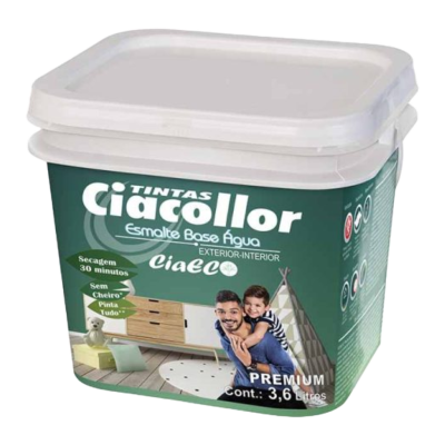 Esmalte Base Água Branco Neve Brilhante Ciacollor
