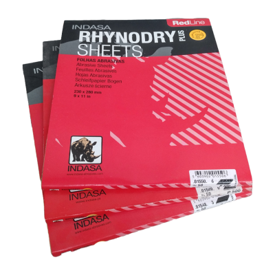 Lixa folha - Rhynodry Red Line - Indasa (madeira e massa)